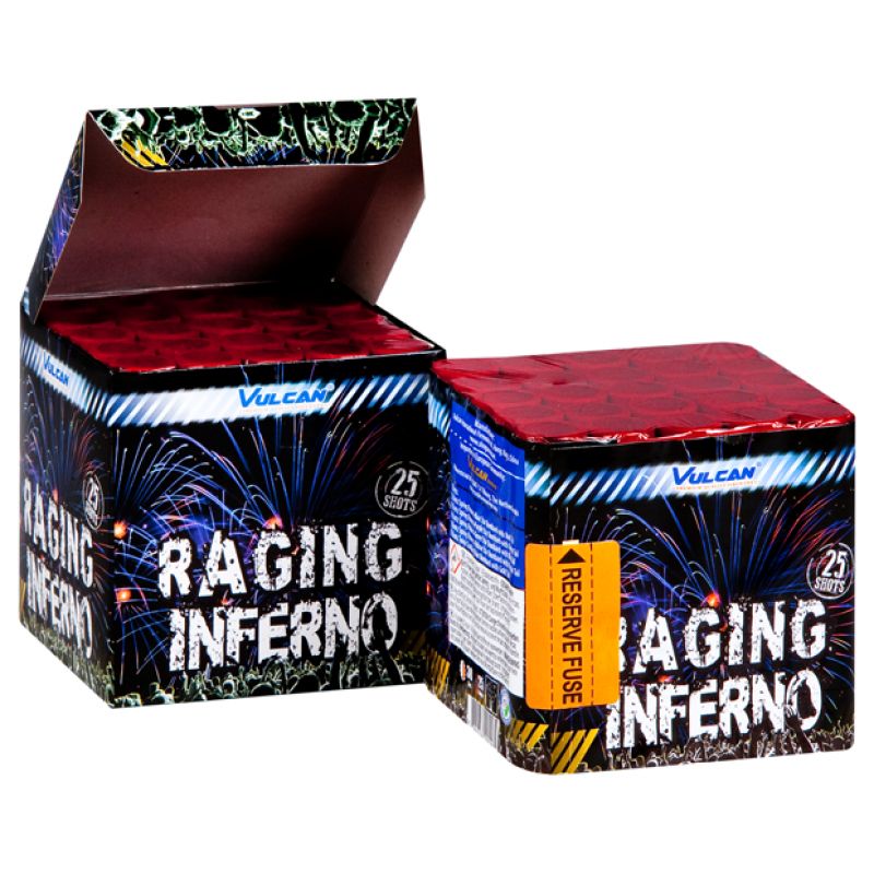 Raging Inferno 25 Schuss Batterie Vulcan Feuerwerk Silvester Hochzeit  Geburtstag Firmenfeier